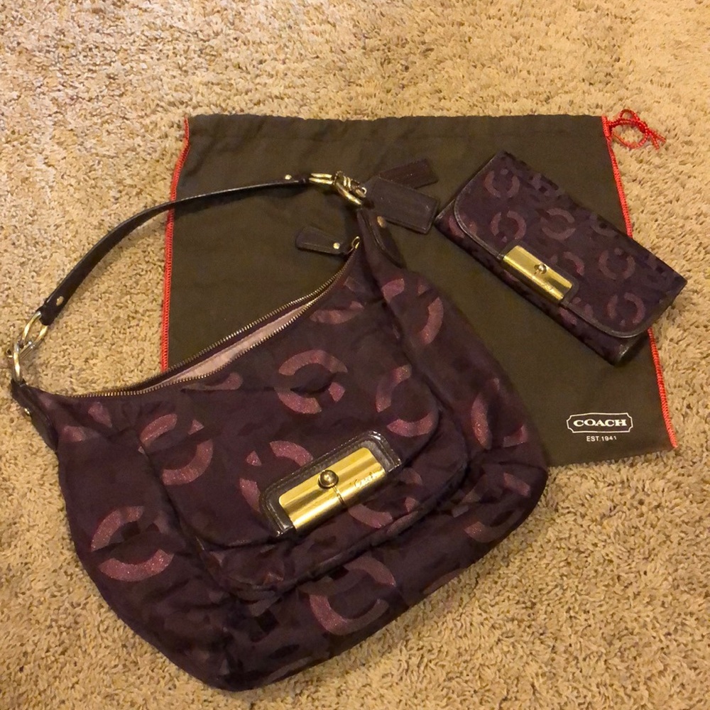 Coach shoulder bag and matching wallet